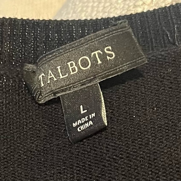 Talbots Zebra Print Button Up Cardigan Sweater - Size L - Picture 5 of 8